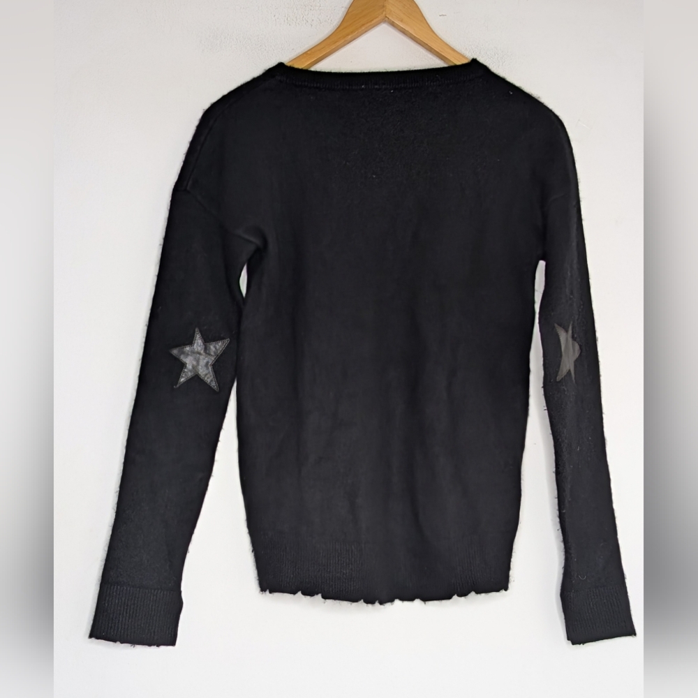 Zadig & Voltaire Black Women's Star Elbow Patch Sweater